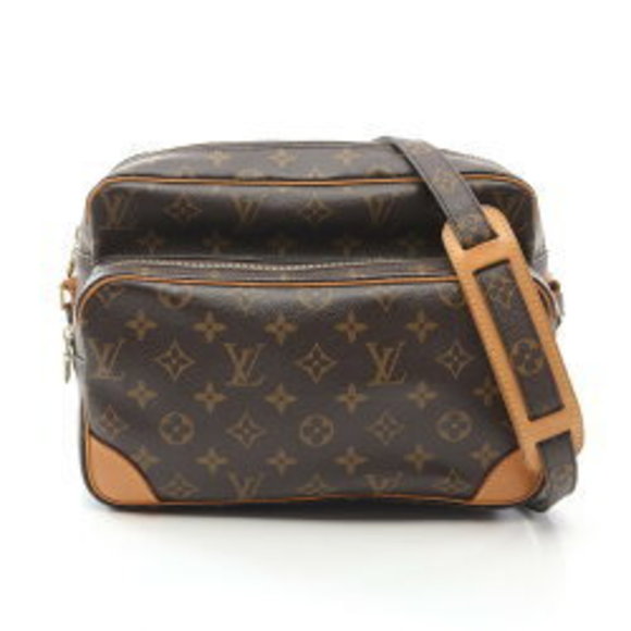 Louis Vuitton Nile Monogram Shoulder Bag Leather Brown - Picture 1 of 8